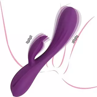 G-spot Rabbit Vibrator - Silicone Realistic Dildo Massager Clitoral Vaginal Stimulator with 10 Vibrating Modes, Waterproof Recha