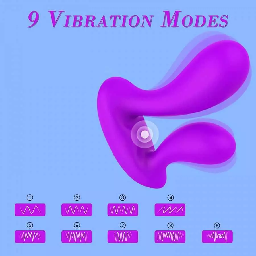 G Spot Rabbit Vibrator Dildo Wearable Anal Vagina Stimulator with 9 Modes Rechargeable Remote Control Clitoris Massager Adult Co