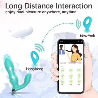 Adult Sex Toys for Women Pleasure - Wearable Vibrating Panties with App＆Remote Control Vibrators with 9 Powerful Thrusting Vibra