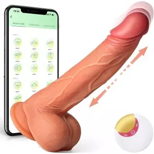 Thrusting Dildo Sex Toys Dildos - Adult Sex Toy Realistic Vibrator Dildo for Clitoral G-spot Anal Stimulation, 8 inch Dildo Vibr