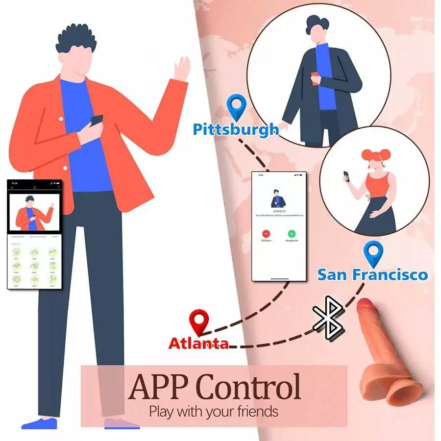 Thrusting Dildo Sex Toys Dildos - Adult Sex Toy Realistic Vibrator Dildo for Clitoral G-spot Anal Stimulation, 8 inch Dildo Vibr