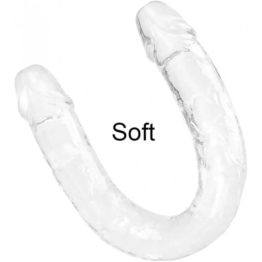 13 Inch Double Ended Realistic Dildo Flexible Clear Dildos for Lesbian, Anal G-spot Stimulator Sex Toys for Women Men Couple