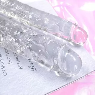 13 Inch Double Ended Realistic Dildo Flexible Clear Dildos for Lesbian, Anal G-spot Stimulator Sex Toys for Women Men Couple 13 Inch Double Ended Realistic Dildo Flexible Clear Dildos for Lesbian, Anal G-spot Stimulator Sex Toys for Women Men Couple