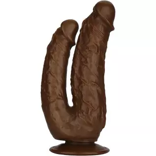 7 Inch Realistic Ultra-Soft Liquid Silica Gel Double-Ended Dildo for Beginners with Flared Suction Cup Base for Hands-Free Play,