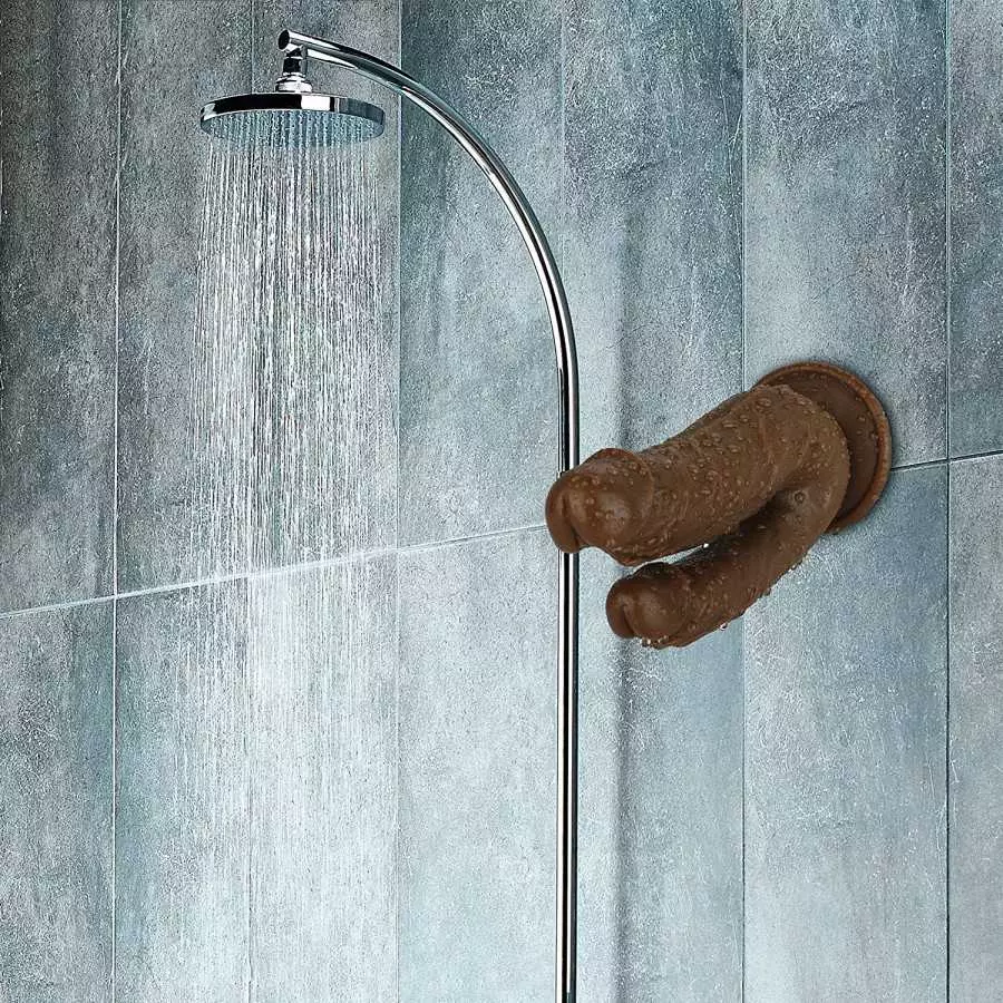 7 Inch Realistic Ultra-Soft Liquid Silica Gel Double-Ended Dildo for Beginners with Flared Suction Cup Base for Hands-Free Play,