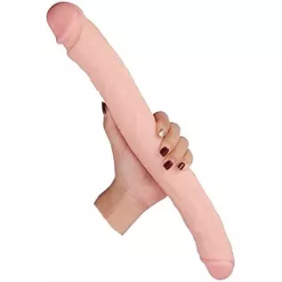 Realistic Double-Ended Dildo Adult Toy Lesbian, 14.96 Inch Double Sided Dildos for Women, Waterproof Flexible Double Dong with C