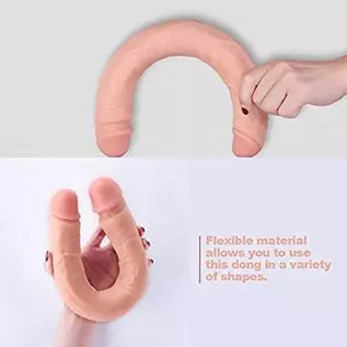 Realistic Double-Ended Dildo Adult Toy Lesbian, 14.96 Inch Double Sided Dildos for Women, Waterproof Flexible Double Dong with C Realistic Double-Ended Dildo Adult Toy Lesbian, 14.96 Inch Double Sided Dildos for Women, Waterproof Flexible Double Dong with C