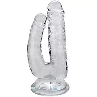 Large Double-Ended Dildo Realistic Penis G-spot Massage Anal Plug with Suction Cup Vaginal Anal Stimulate for Lesbian Female Mas
