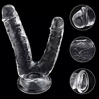 Large Double-Ended Dildo Realistic Penis G-spot Massage Anal Plug with Suction Cup Vaginal Anal Stimulate for Lesbian Female Mas Large Double-Ended Dildo Realistic Penis G-spot Massage Anal Plug with Suction Cup Vaginal Anal Stimulate for Lesbian Female Mas