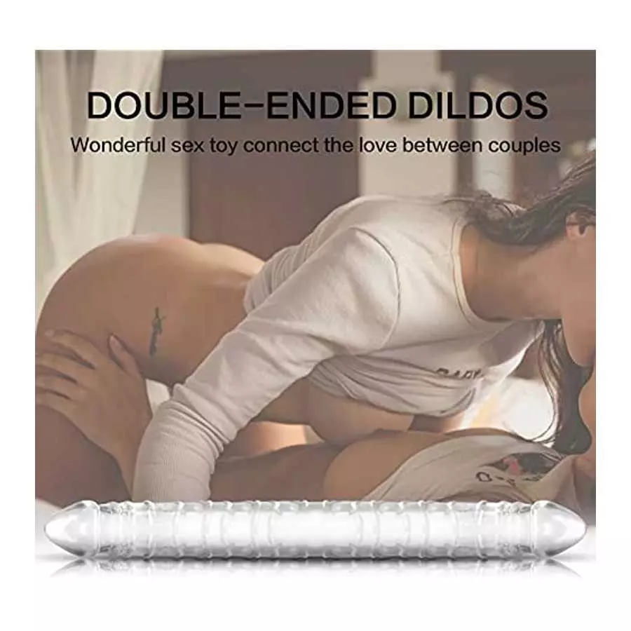 TIMIJOY Adult Sex Toy,Double-Ended Dildo,Glans for Women/Men/Lesbian,Waterproof Flexible Long Dildo for Vaginal G-spot and Anal