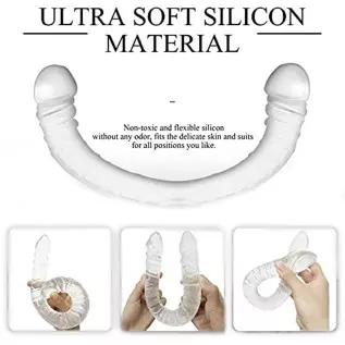 TIMIJOY Adult Sex Toy,Double-Ended Dildo,Glans for Women/Men/Lesbian,Waterproof Flexible Long Dildo for Vaginal G-spot and Anal TIMIJOY Adult Sex Toy,Double-Ended Dildo,Glans for Women/Men/Lesbian,Waterproof Flexible Long Dildo for Vaginal G-spot and Anal