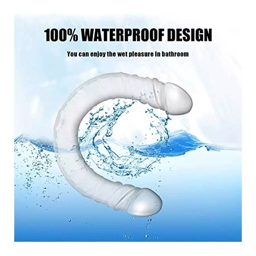 TIMIJOY Adult Sex Toy,Double-Ended Dildo,Glans for Women/Men/Lesbian,Waterproof Flexible Long Dildo for Vaginal G-spot and Anal