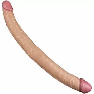lovetoy Double-Ended Dildo 14" Realistic Strapless Dildo with Two Different Size Head, Double Sided Dildo for Women Lesbian Coup