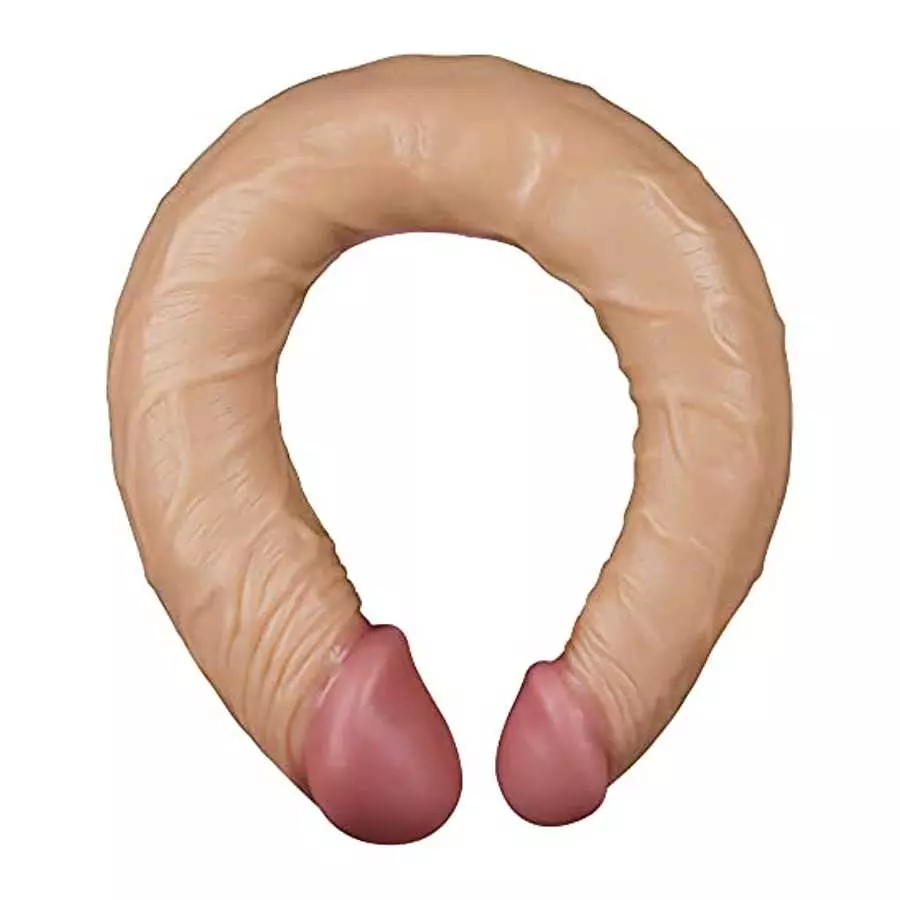 lovetoy Double-Ended Dildo 14" Realistic Strapless Dildo with Two Different Size Head, Double Sided Dildo for Women Lesbian Coup