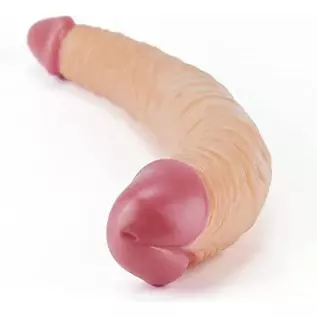 lovetoy Double-Ended Dildo 14" Realistic Strapless Dildo with Two Different Size Head, Double Sided Dildo for Women Lesbian Coup