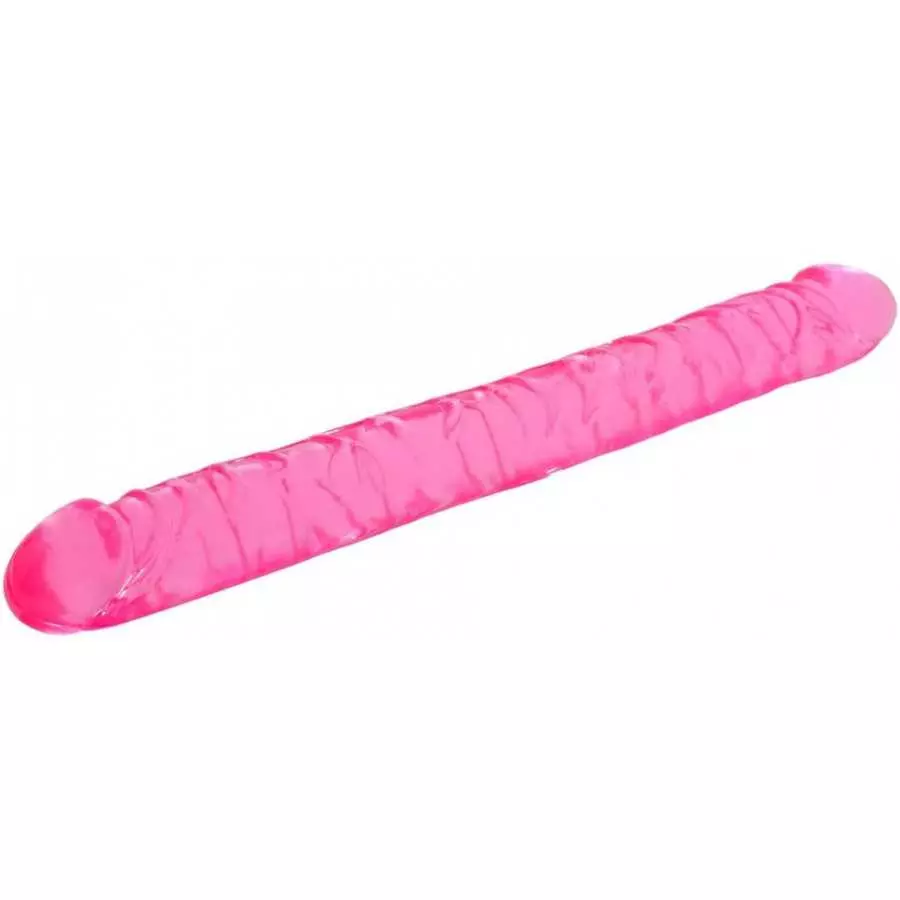 MATATA Crystal Jellies-Realistic Double Dong Adult Dildo Sex Toys for Lesbian Waterproof Flexible Dildo for Women Vaginal G-spot