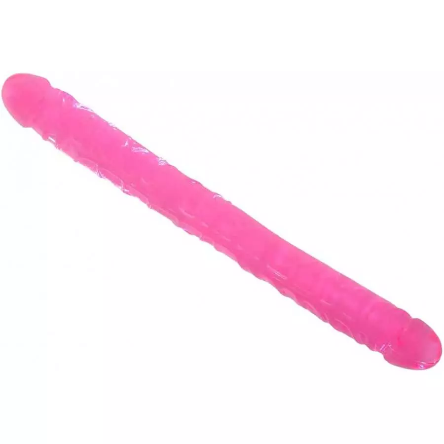 MATATA Crystal Jellies-Realistic Double Dong Adult Dildo Sex Toys for Lesbian Waterproof Flexible Dildo for Women Vaginal G-spot