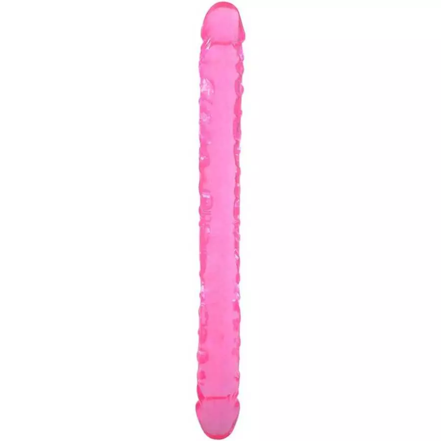MATATA Crystal Jellies-Realistic Double Dong Adult Dildo Sex Toys for Lesbian Waterproof Flexible Dildo for Women Vaginal G-spot