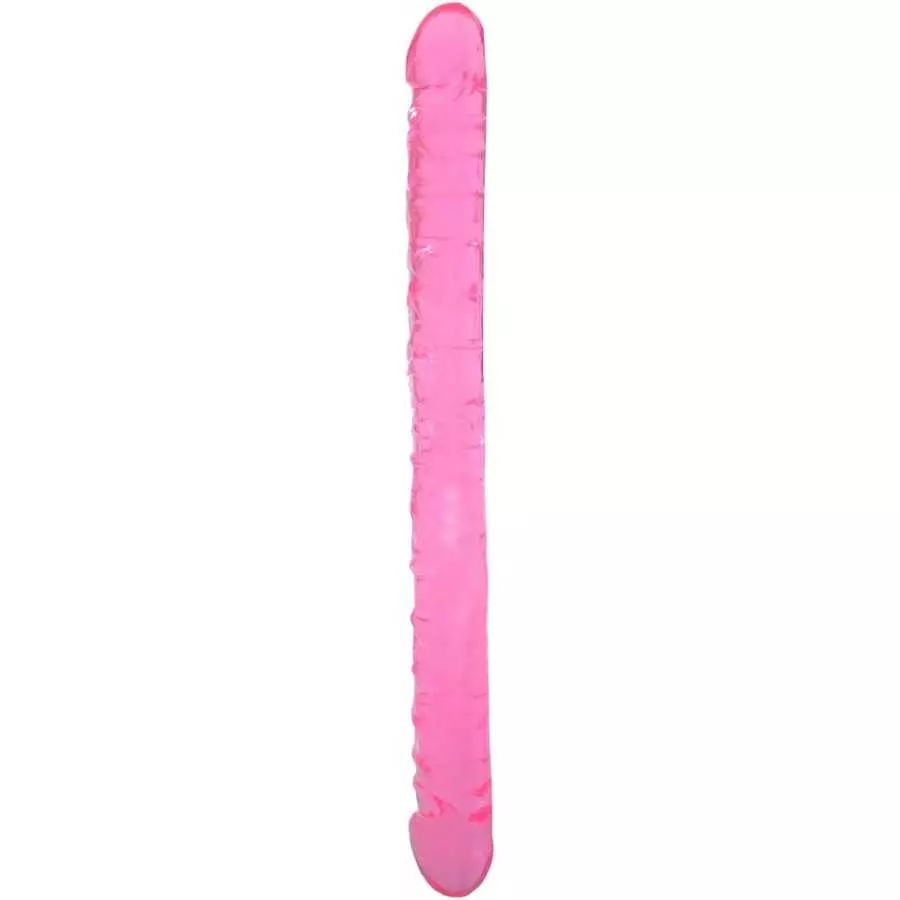 MATATA Crystal Jellies-Realistic Double Dong Adult Dildo Sex Toys for Lesbian Waterproof Flexible Dildo for Women Vaginal G-spot