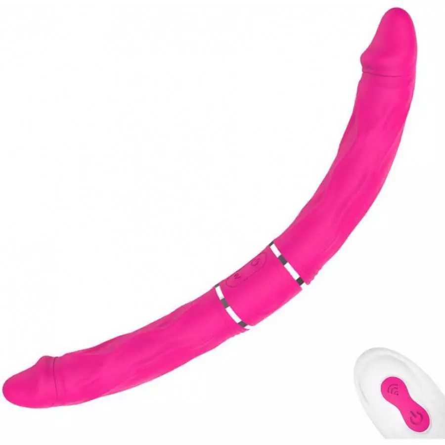 Vibrating Double-Ended Dildos with 9X9 Vibrations for Women Vaginal G-spot and Anal Play, Wireless Remote Dual Motors Rechargeab