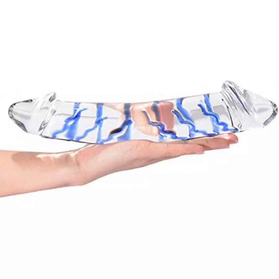 Epichao Blue Swirl Rock Hard Large Double-Ended Glass Dildo Huge Double Head Dildo Crystal Female Masturbator (9.8") Epichao Blue Swirl Rock Hard Large Double-Ended Glass Dildo Huge Double Head Dildo Crystal Female Masturbator (9.8")