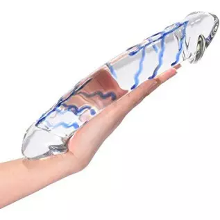 Epichao Blue Swirl Rock Hard Large Double-Ended Glass Dildo Huge Double Head Dildo Crystal Female Masturbator (9.8") Epichao Blue Swirl Rock Hard Large Double-Ended Glass Dildo Huge Double Head Dildo Crystal Female Masturbator (9.8")