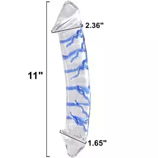 Epichao Blue Swirl Rock Hard Large Double-Ended Glass Dildo Huge Double Head Dildo Crystal Female Masturbator (9.8") Epichao Blue Swirl Rock Hard Large Double-Ended Glass Dildo Huge Double Head Dildo Crystal Female Masturbator (9.8")