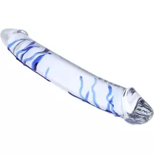Epichao Blue Swirl Rock Hard Large Double-Ended Glass Dildo Huge Double Head Dildo Crystal Female Masturbator (9.8") Epichao Blue Swirl Rock Hard Large Double-Ended Glass Dildo Huge Double Head Dildo Crystal Female Masturbator (9.8")