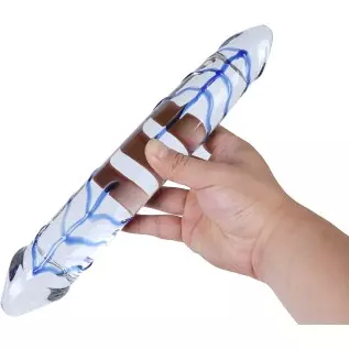 Epichao Blue Swirl Rock Hard Large Double-Ended Glass Dildo Huge Double Head Dildo Crystal Female Masturbator (9.8") Epichao Blue Swirl Rock Hard Large Double-Ended Glass Dildo Huge Double Head Dildo Crystal Female Masturbator (9.8")