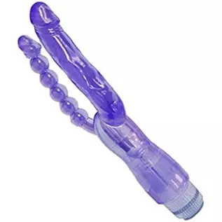 Romi Vibrating Double-Ended Dildos, Multi Speed Dual Penetration Sex Toys with Lifelike Glans Veins and Anal Beads, G-spot Massa Romi Vibrating Double-Ended Dildos, Multi Speed Dual Penetration Sex Toys with Lifelike Glans Veins and Anal Beads, G-spot Massa