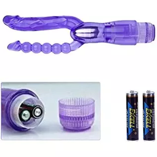 Romi Vibrating Double-Ended Dildos, Multi Speed Dual Penetration Sex Toys with Lifelike Glans Veins and Anal Beads, G-spot Massa Romi Vibrating Double-Ended Dildos, Multi Speed Dual Penetration Sex Toys with Lifelike Glans Veins and Anal Beads, G-spot Massa