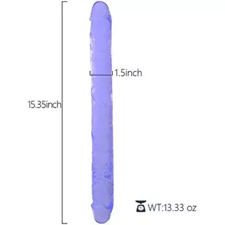 Double-Ended Dildo Flexible Realistic Jelly Dildos Dong for Anal Play G-spot Stimulator Sex Toys for Women Lesbians,15inch Double-Ended Dildo Flexible Realistic Jelly Dildos Dong for Anal Play G-spot Stimulator Sex Toys for Women Lesbians,15inch
