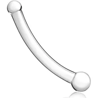 Double Ended Realistic G Spot Dildo 7.87Inch Clear Glass Penis with Different Size Ends Double Wand Adult Sex Toy for Men Women