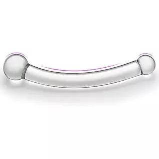 Double Ended Realistic G Spot Dildo 7.87Inch Clear Glass Penis with Different Size Ends Double Wand Adult Sex Toy for Men Women