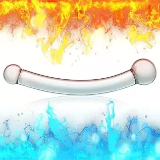 Double Ended Realistic G Spot Dildo 7.87Inch Clear Glass Penis with Different Size Ends Double Wand Adult Sex Toy for Men Women