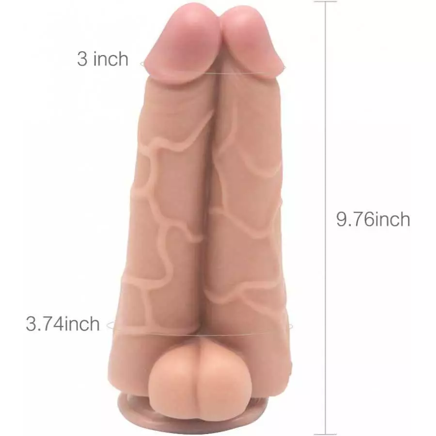 Realistic Double Dildo Massive Anal Plugs with Suction Cup Penis Massage Butt Plug Large Anal Sex Toys for Advanced Players Sex