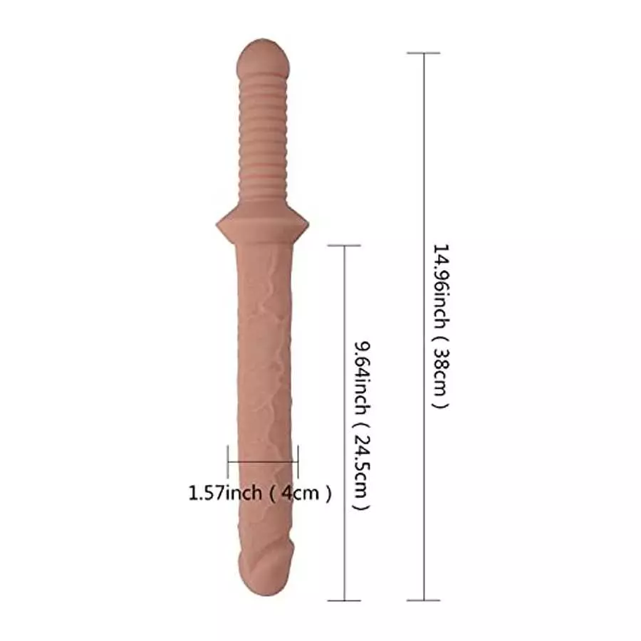 WEMAY 14.96 Inch Double Sided Dildo Huge Long Double Headed Dildos with Handle Realistic Flexible Double Ended Adult Sex Toy
