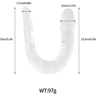 Double Ended Realistic Dildo, Flexible Clear Jelly Dildos for Lesbian, Anal G-spot Stimulator Sex Toys for Women Men Couple(M) Double Ended Realistic Dildo, Flexible Clear Jelly Dildos for Lesbian, Anal G-spot Stimulator Sex Toys for Women Men Couple(M)