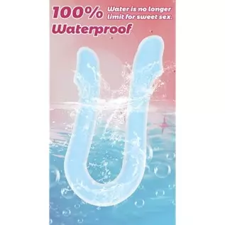 16.5in Luminous Double Ended Realistic Dildo, Glow in The Dark Premium Silicone Lesbian G-spot Anal Stimulator, Laphwing Curved