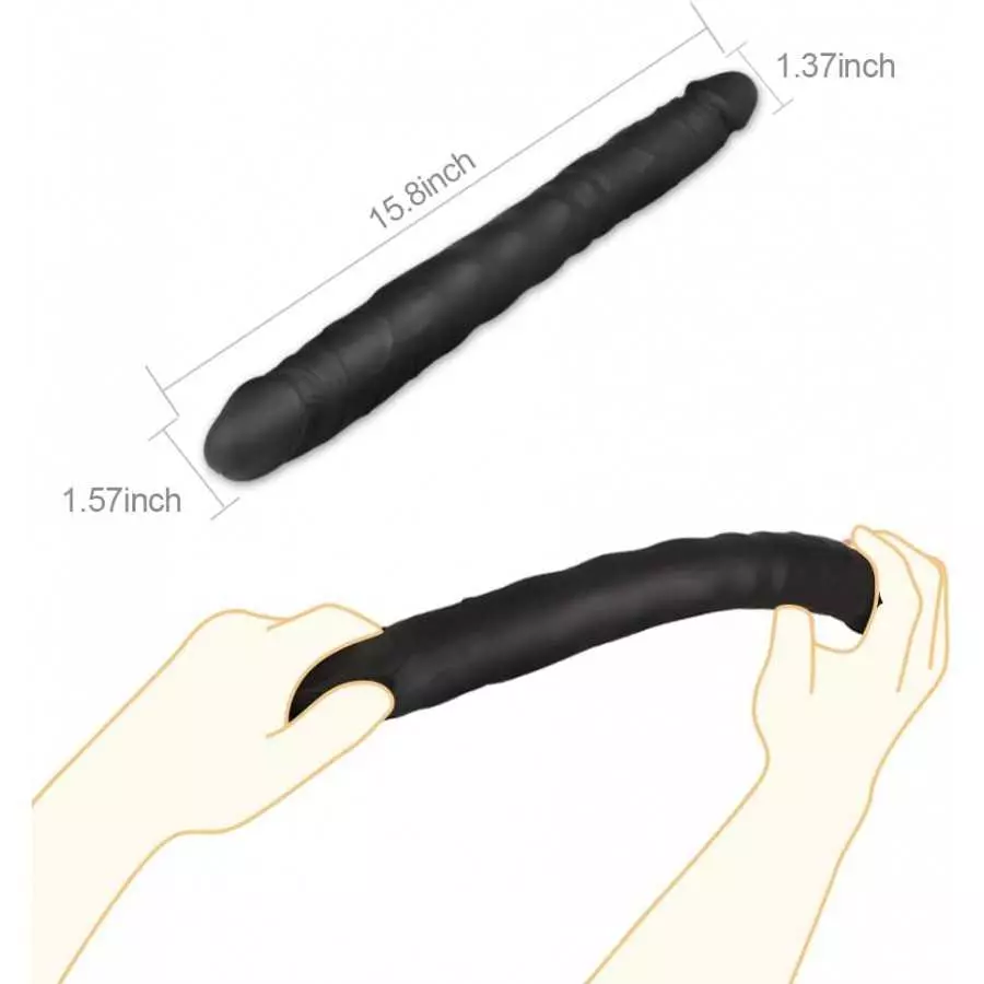 Double Side Dildo Realistic Silicone Adult Sex Toy for Women (Big)