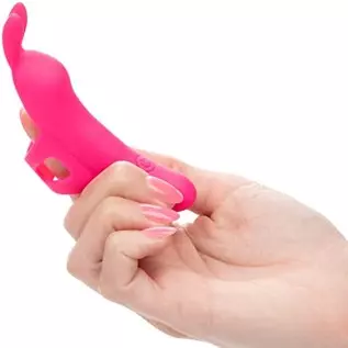 CalExotics Neon® Vibes The Flirty Vibe – Silicone Rechargeable Finger Bunny Vibrator - Travel Sized Adult Sex Toys for Women – P
