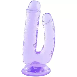 Double-Ended Dildo, Realistic Clear Dildo with Strong Suction Cup Hands-Free Play for Women/Men/Gay Adult Sex Masturbator G Spot Double-Ended Dildo, Realistic Clear Dildo with Strong Suction Cup Hands-Free Play for Women/Men/Gay Adult Sex Masturbator G Spot