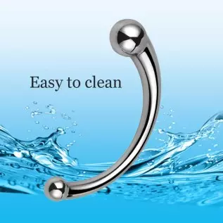 Uleade G-spot Massage Double-Ended Dildo, Stimulate Fetish Anal Plug Dildo Metal Curved Dual Ended Masturbation Sex Toy for Coup Uleade G-spot Massage Double-Ended Dildo, Stimulate Fetish Anal Plug Dildo Metal Curved Dual Ended Masturbation Sex Toy for Coup