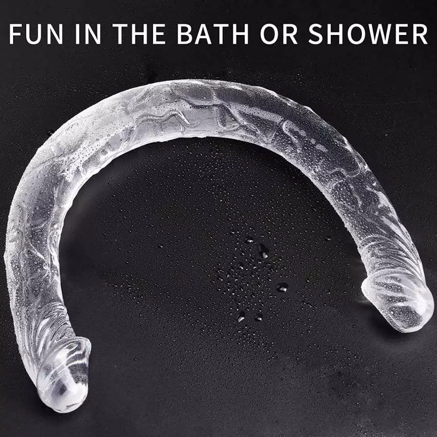 Double-Ended Dildo Flexible Realistic Dildos for Anal Play G-spot Stimulator Sex Toys for Women Lesbians (Large)