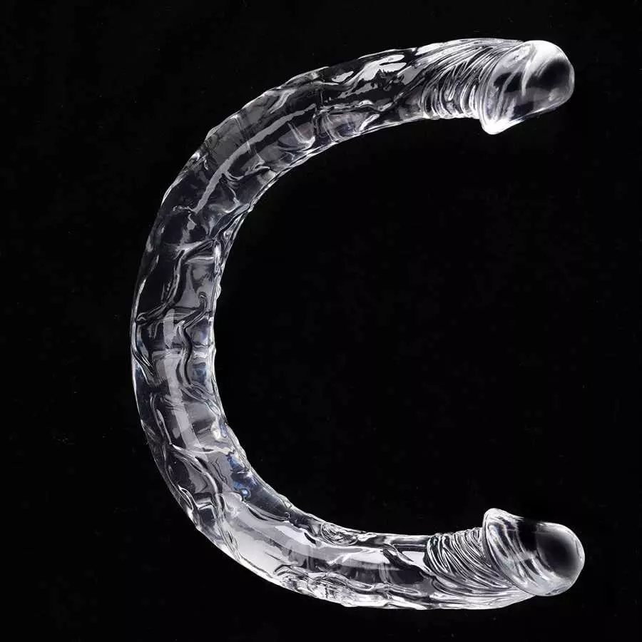 Double-Ended Dildo Flexible Realistic Dildos for Anal Play G-spot Stimulator Sex Toys for Women Lesbians (Large)