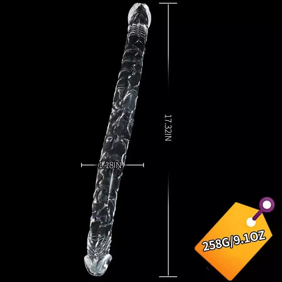 Double-Ended Dildo Flexible Realistic Dildos for Anal Play G-spot Stimulator Sex Toys for Women Lesbians (Large)
