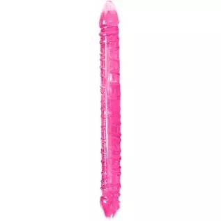 Double Ended Realistic Dildo 13.2 Inch, Flexible Clear Jelly Double Sided Dildos for Lesbian, Anal G-spot Stimulator Sex Toys fo