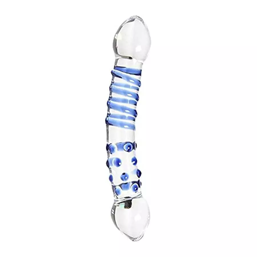 Remeonight 7.1" Double Ended Glass Wand Dildo Crystal Penis Female Masturbation Anal Butt Plug Remeonight 7.1" Double Ended Glass Wand Dildo Crystal Penis Female Masturbation Anal Butt Plug