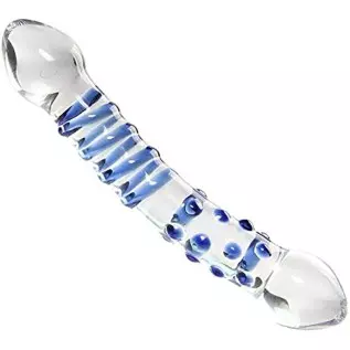 Remeonight 7.1" Double Ended Glass Wand Dildo Crystal Penis Female Masturbation Anal Butt Plug Remeonight 7.1" Double Ended Glass Wand Dildo Crystal Penis Female Masturbation Anal Butt Plug