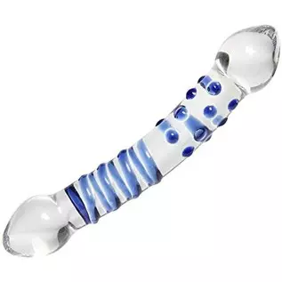 Remeonight 7.1" Double Ended Glass Wand Dildo Crystal Penis Female Masturbation Anal Butt Plug Remeonight 7.1" Double Ended Glass Wand Dildo Crystal Penis Female Masturbation Anal Butt Plug